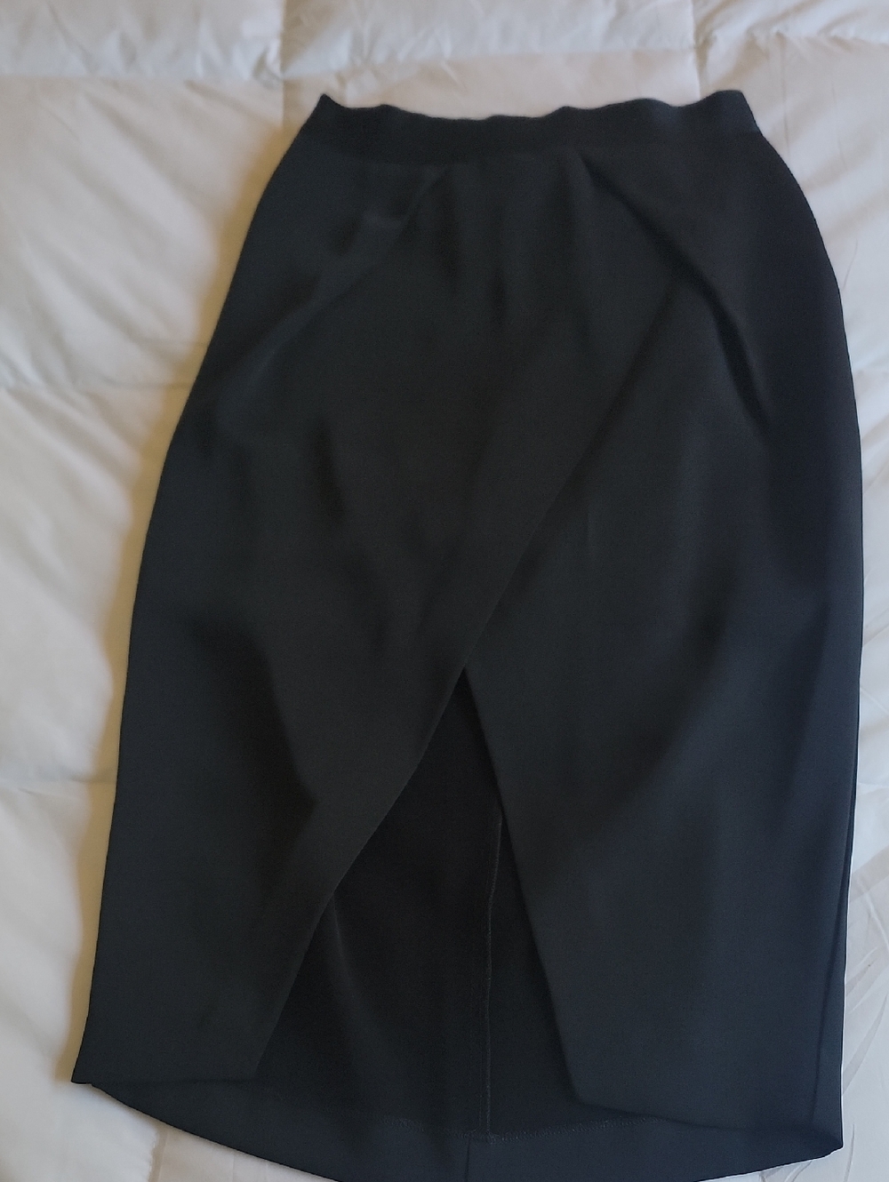 bebe Black Wrap-Front Pencil Skirt